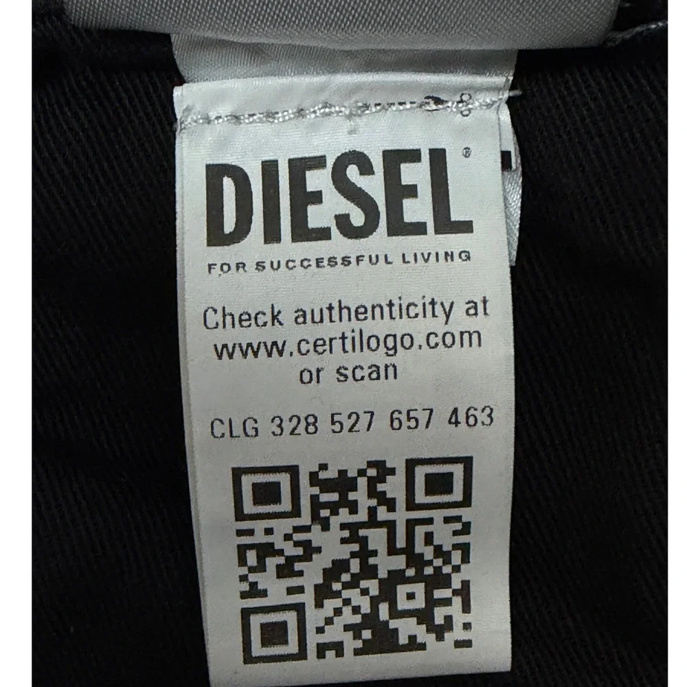 Diesel Industry Mens Charcoal Gray Straight Leg Button Fly Denim Jeans W34